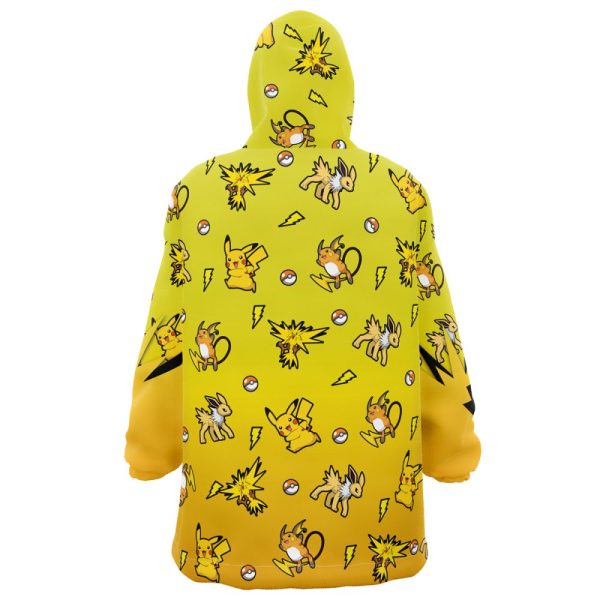 Electric Type Pattern Pokemon Hooded Blanket Hoodie