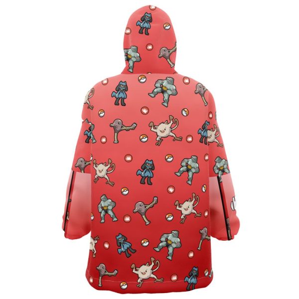 Fighting Type Pattern Pokemon Hooded Blanket Hoodie