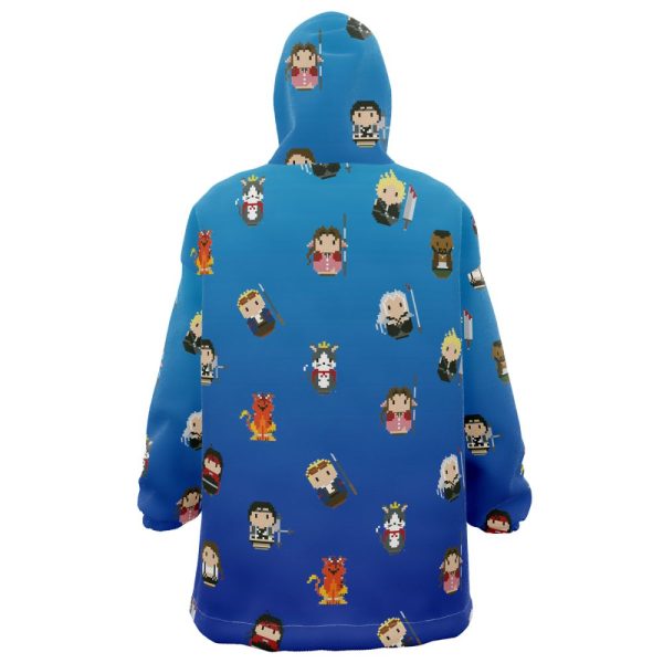 Final Fantasy Vii Pattern Hooded Blanket Hoodie