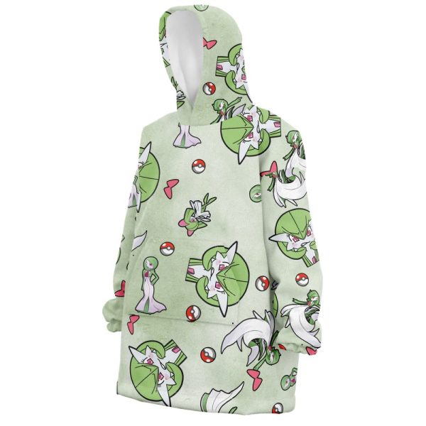 Gardevoir Pattern Pokemon Hooded Blanket Hoodie