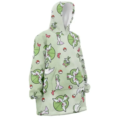 Gardevoir Pattern Pokemon Hooded Blanket Hoodie