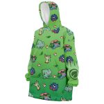 Grass Type Pattern Pokemon Hooded Blanket Hoodie