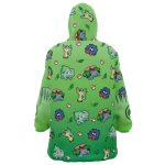 Grass Type Pattern Pokemon Hooded Blanket Hoodie
