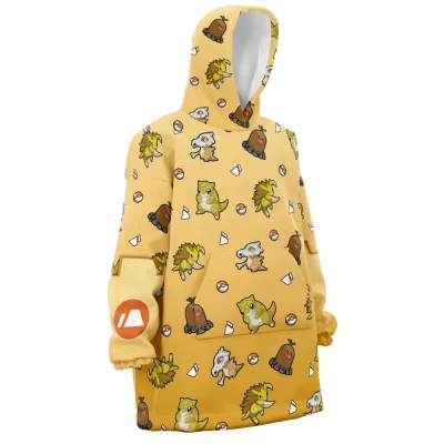 Ground Type Pattern Pokemon Hooded Blanket Hoodie