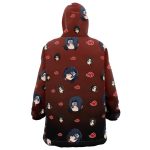Itachi Uchiha Pattern Hooded Blanket Hoodie