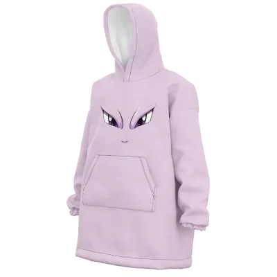 Mewtwo Pokemon Hooded Blanket Hoodie