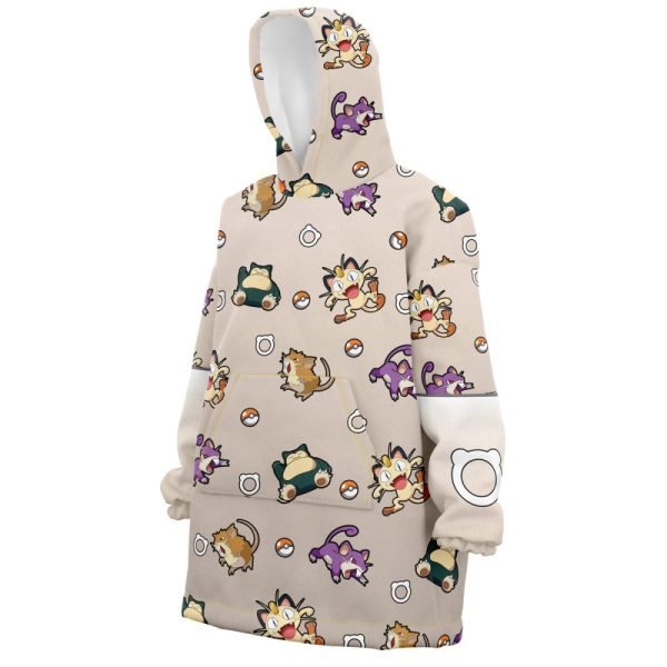 Normal Type Pattern Pokemon Hooded Blanket Hoodie