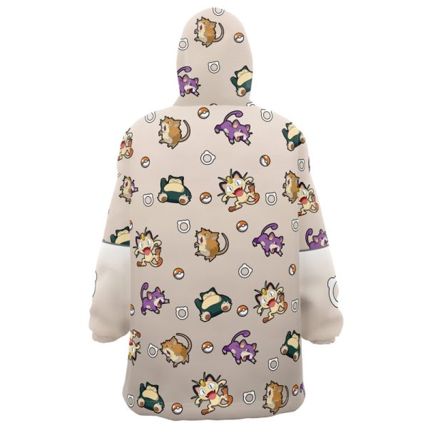 Normal Type Pattern Pokemon Hooded Blanket Hoodie