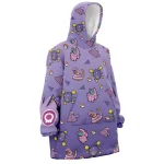 Poison Type Pattern Pokemon Hooded Blanket Hoodie
