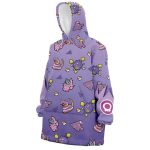 Poison Type Pattern Pokemon Hooded Blanket Hoodie