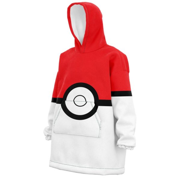 Pokeball Pokemon Hooded Blanket Hoodie