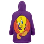 Tweety Purple Looney Tunes Hooded Blanket Hoodie