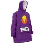 Tweety Purple Looney Tunes Hooded Blanket Hoodie