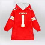 #1 Kansas City Football Unisex Blanket Hoodie