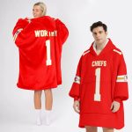 #1 Kansas City Football Unisex Blanket Hoodie