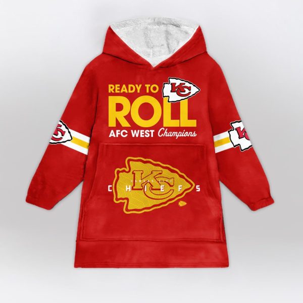 #15 Ready To Roll Kansas City Football Unisex Blanket Hoodie