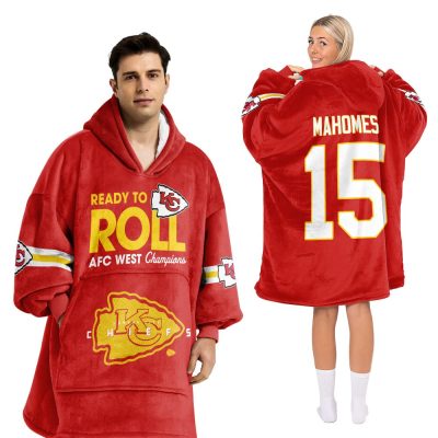 #15 Ready To Roll Kansas City Football Unisex Blanket Hoodie