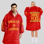 #3 Peat Kansas City Football Unisex Blanket Hoodie