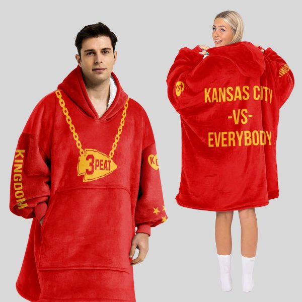 #3 Peat Kansas City Football Unisex Blanket Hoodie