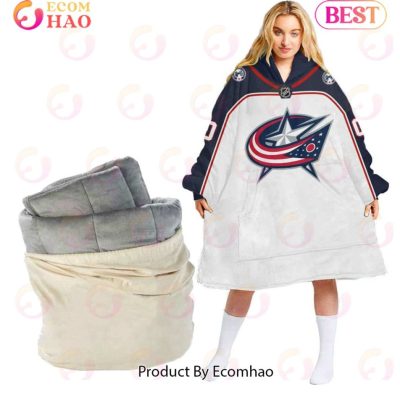 Nhl Columbus Blue Jacket Personalized Oodie Blanket Hoodie Snuggie Hoodies For All Family