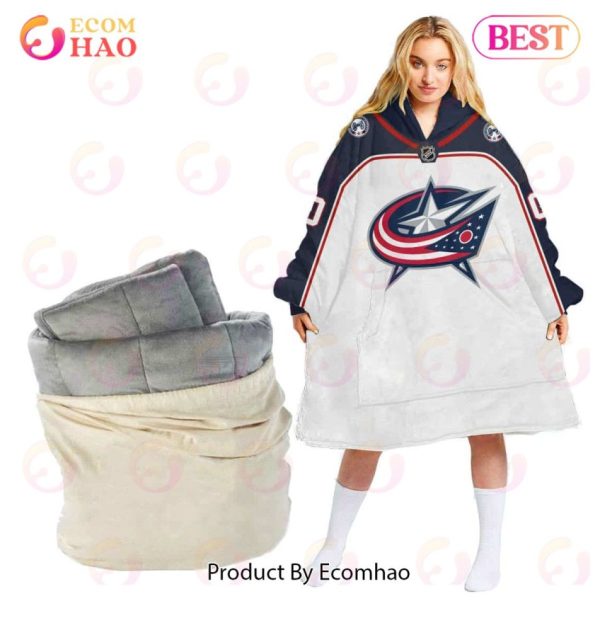 Nhl Columbus Blue Jacket Personalized Oodie Blanket Hoodie Snuggie Hoodies For All Family