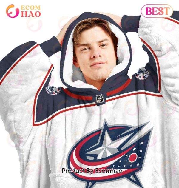 Nhl Columbus Blue Jacket Personalized Oodie Blanket Hoodie Snuggie Hoodies For All Family