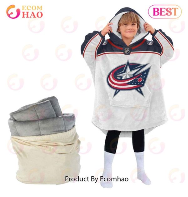 Nhl Columbus Blue Jacket Personalized Oodie Blanket Hoodie Snuggie Hoodies For All Family