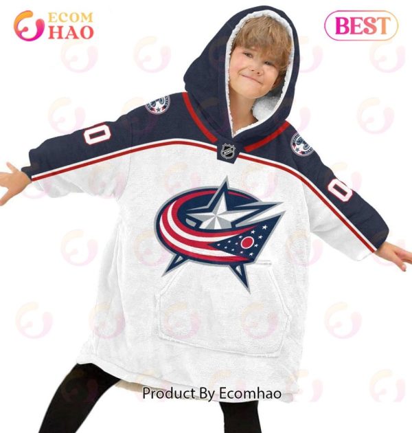 Nhl Columbus Blue Jacket Personalized Oodie Blanket Hoodie Snuggie Hoodies For All Family