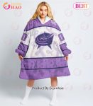 Nhl Columbus Blue Jackets Special Lavender - Fight Cancer Oodie Blanket Hoodie