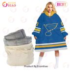 Nhl St. Louis Blues Personalized Oodie Blanket Hoodie Snuggie Hoodies For All Family
