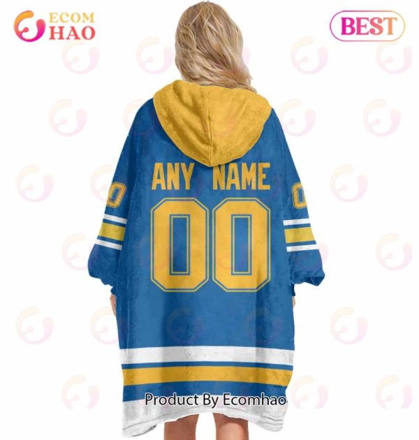 Nhl St. Louis Blues Personalized Oodie Blanket Hoodie Snuggie Hoodies For All Family