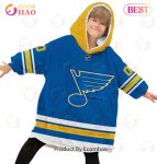 Nhl St. Louis Blues Personalized Oodie Blanket Hoodie Snuggie Hoodies For All Family