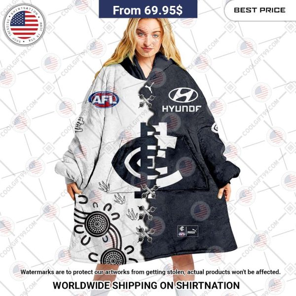 Best Custom Afl Carlton Blues Jersey Blanket Hoodie