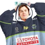 Best Personalized Canberra Raiderstoyota Blue Hooded Blanet Hoodie
