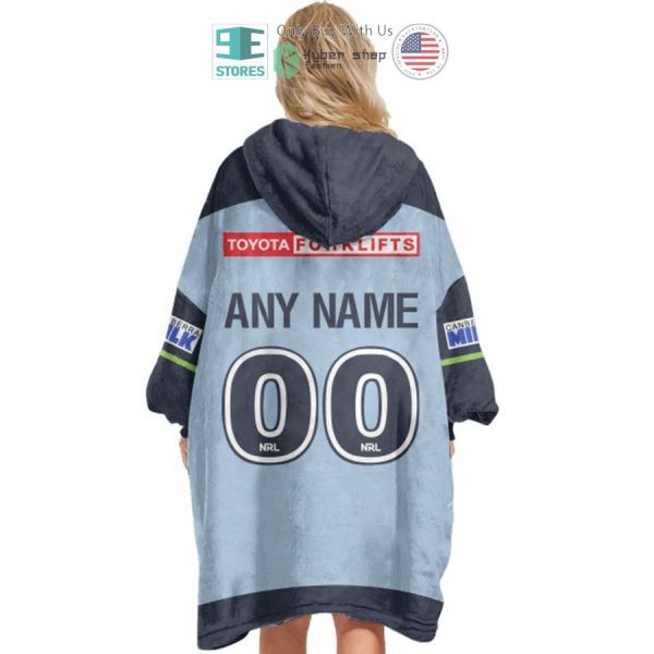 Best Personalized Canberra Raiderstoyota Blue Hooded Blanet Hoodie