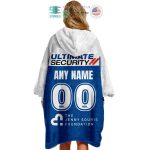 Best Personalized Canterbury-Bankstown Bulldogs White Blue Hooded Blanet Hoodie