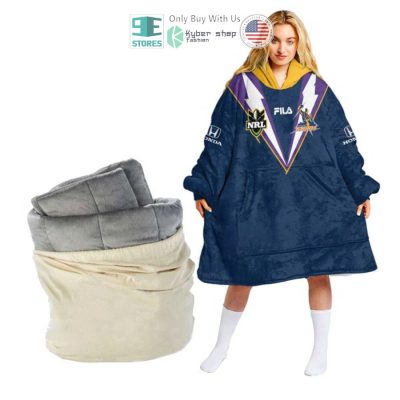 Best Personalized Melbourne Storm Blue Hooded Blanet Hoodie