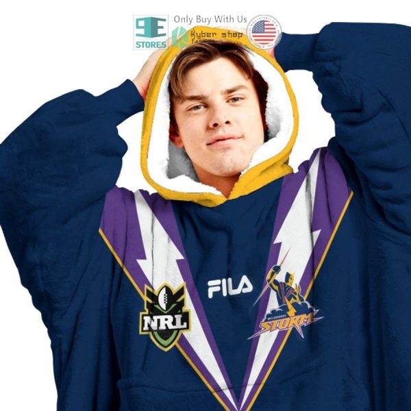 Best Personalized Melbourne Storm Blue Hooded Blanet Hoodie