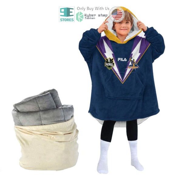 Best Personalized Melbourne Storm Blue Hooded Blanet Hoodie