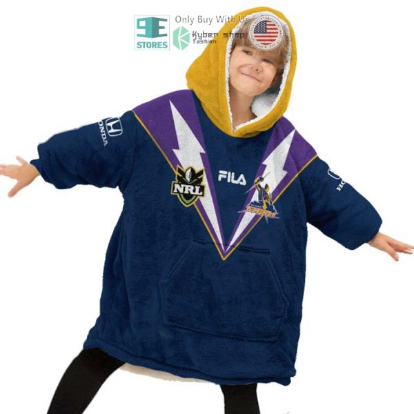 Best Personalized Melbourne Storm Blue Hooded Blanet Hoodie