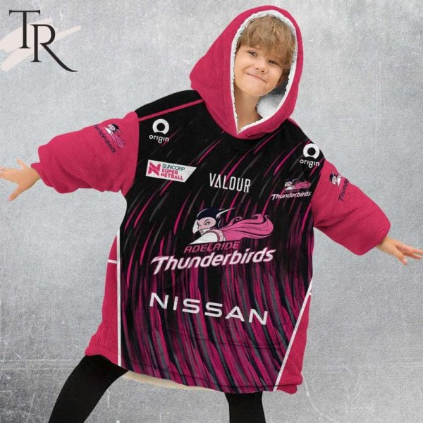 Personalized Netball Au Adelaide Thunderbirds Oodie, Flanket, Blanket Hoodie, Snuggie