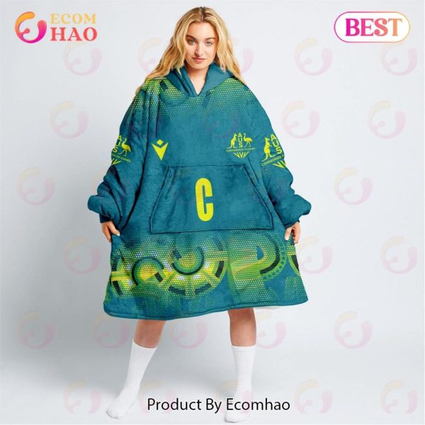 Personalized Netball Au Australia Diamonds Blue Oodie, Flanket, Blanket Hoodie, Snuggie