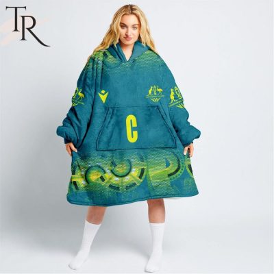Personalized Netball Au Australia Diamonds Blue Oodie, Flanket, Blanket Hoodie, Snuggie