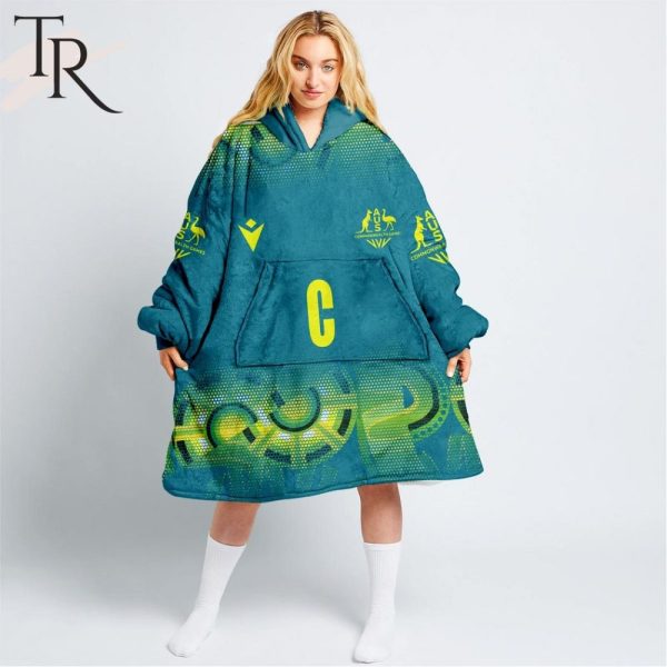 Personalized Netball Au Australia Diamonds Blue Oodie, Flanket, Blanket Hoodie, Snuggie