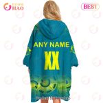 Personalized Netball Au Australia Diamonds Blue Oodie, Flanket, Blanket Hoodie, Snuggie