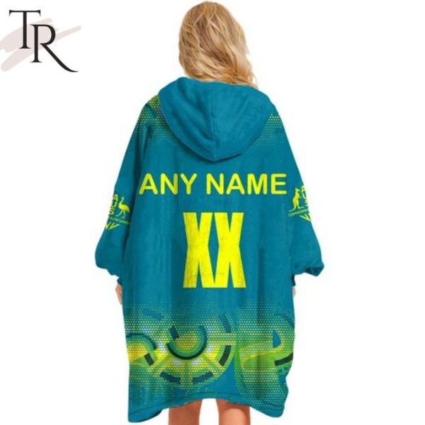Personalized Netball Au Australia Diamonds Blue Oodie, Flanket, Blanket Hoodie, Snuggie