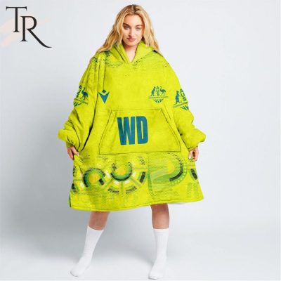 Personalized Netball Au Australia Diamonds Yellow Oodie, Flanket, Blanket Hoodie, Snuggie