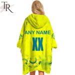Personalized Netball Au Australia Diamonds Yellow Oodie, Flanket, Blanket Hoodie, Snuggie
