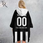 Personalized Netball Au Collingwood Magpies Oodie, Flanket, Blanket Hoodie, Snuggie