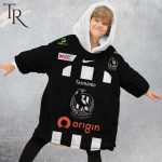 Personalized Netball Au Collingwood Magpies Oodie, Flanket, Blanket Hoodie, Snuggie